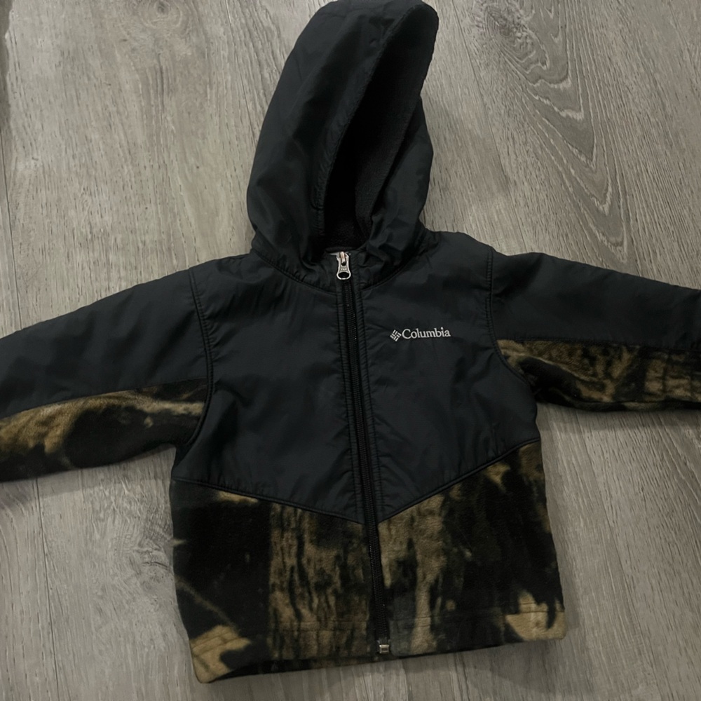 Columbia Kids Black and Tan Raincoat